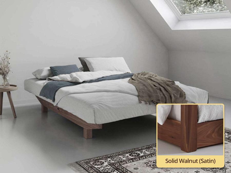 solid walnut platform bed frame space saver shoreditch design