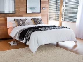 shoreditch bed in warm white by get laid beds