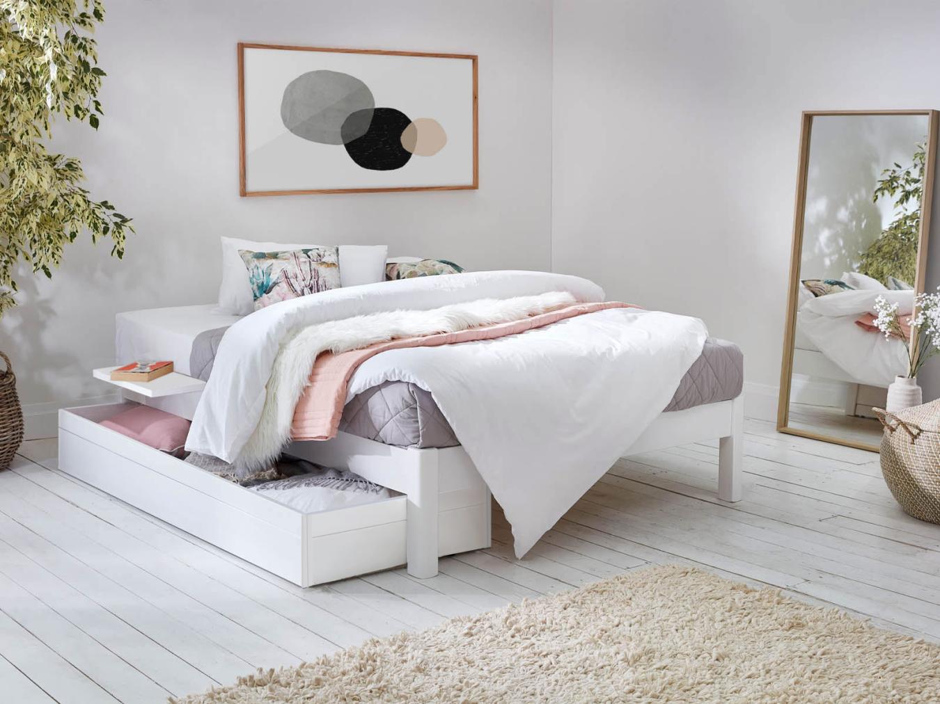 Bed frames with no space underneath discount