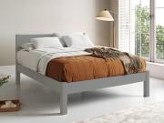 grey wooden white knight bed