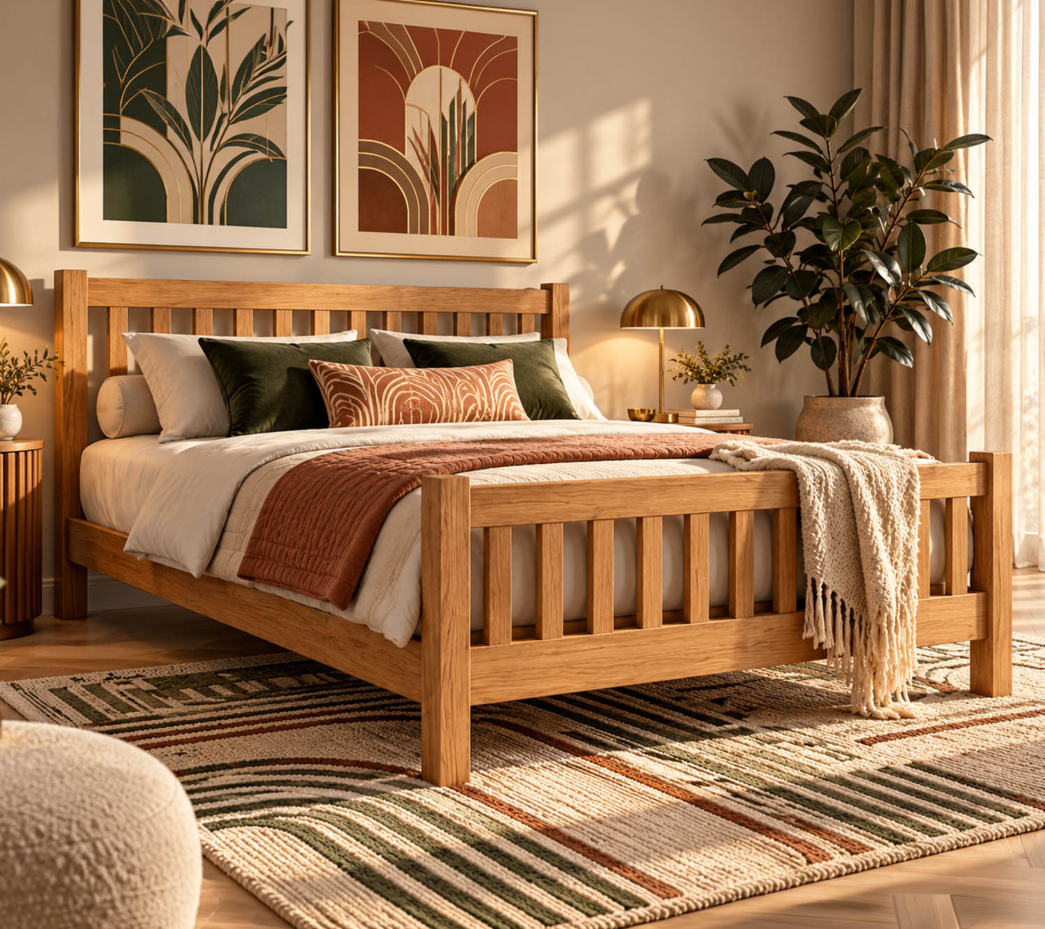 art deco bedroom design ideas Graphic Statements Above the Bed