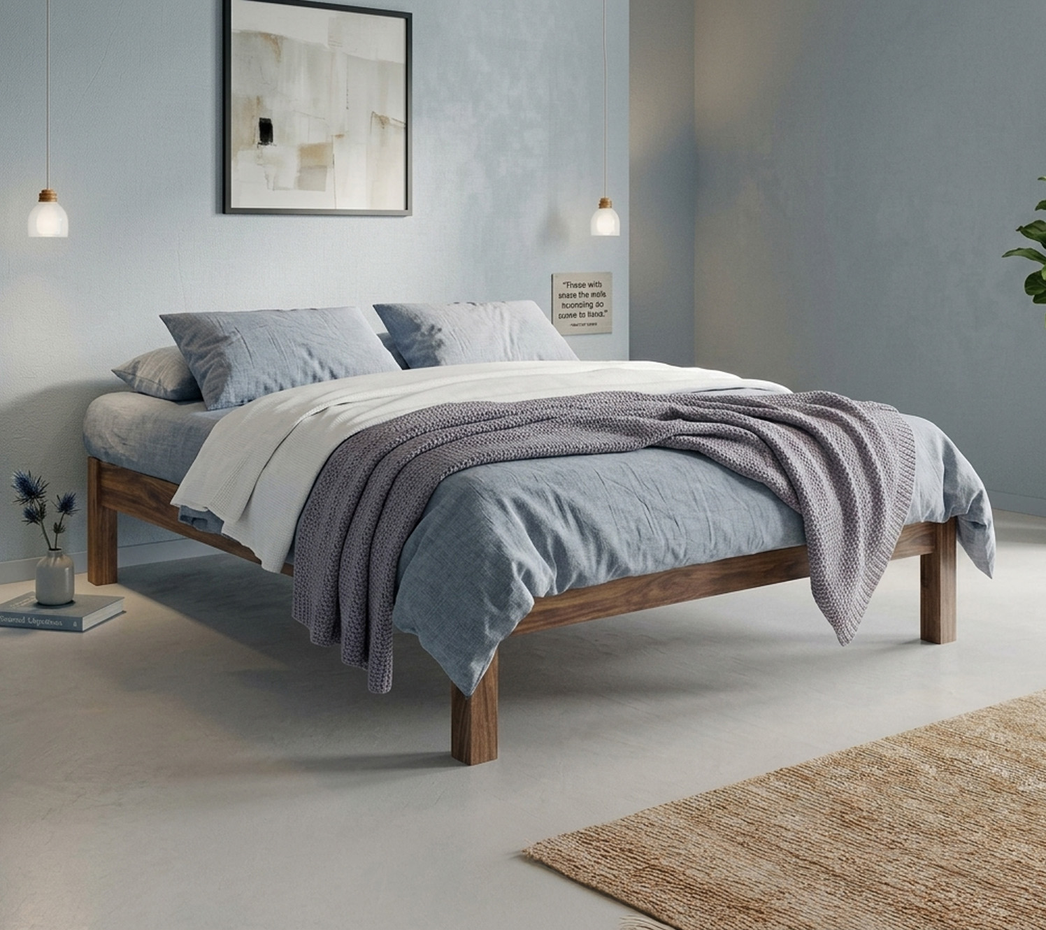Blue and grey bedroom ideas layers for seasonal changes