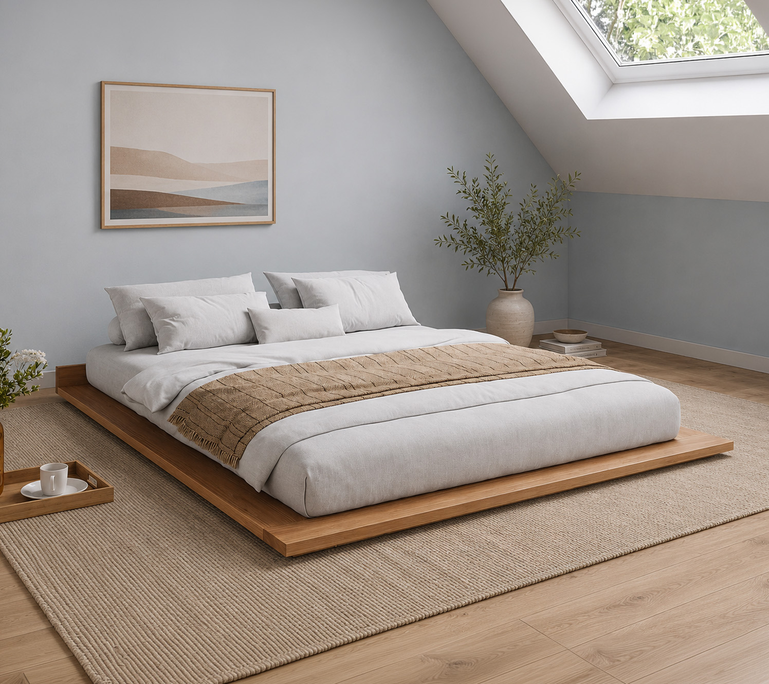 Blue and grey schemes flooring
