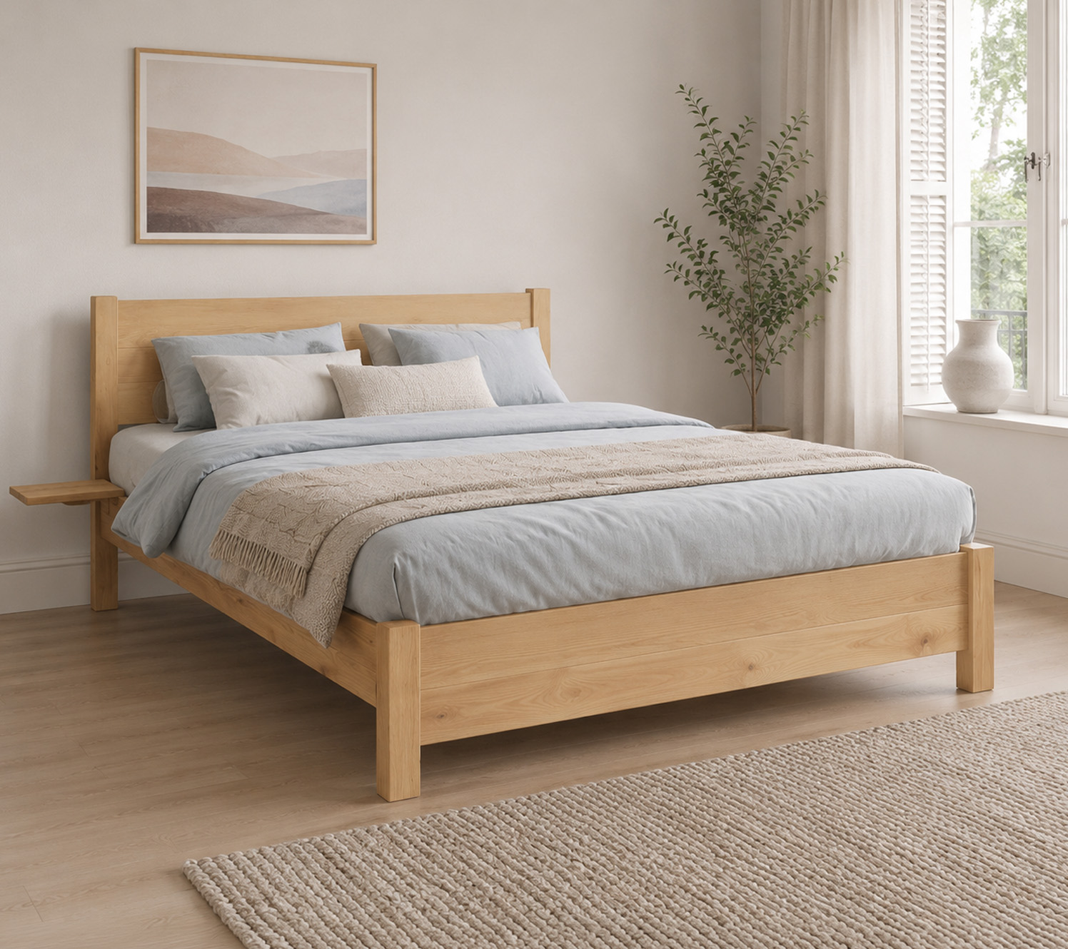 Blue and grey bedroom styles with accent colours