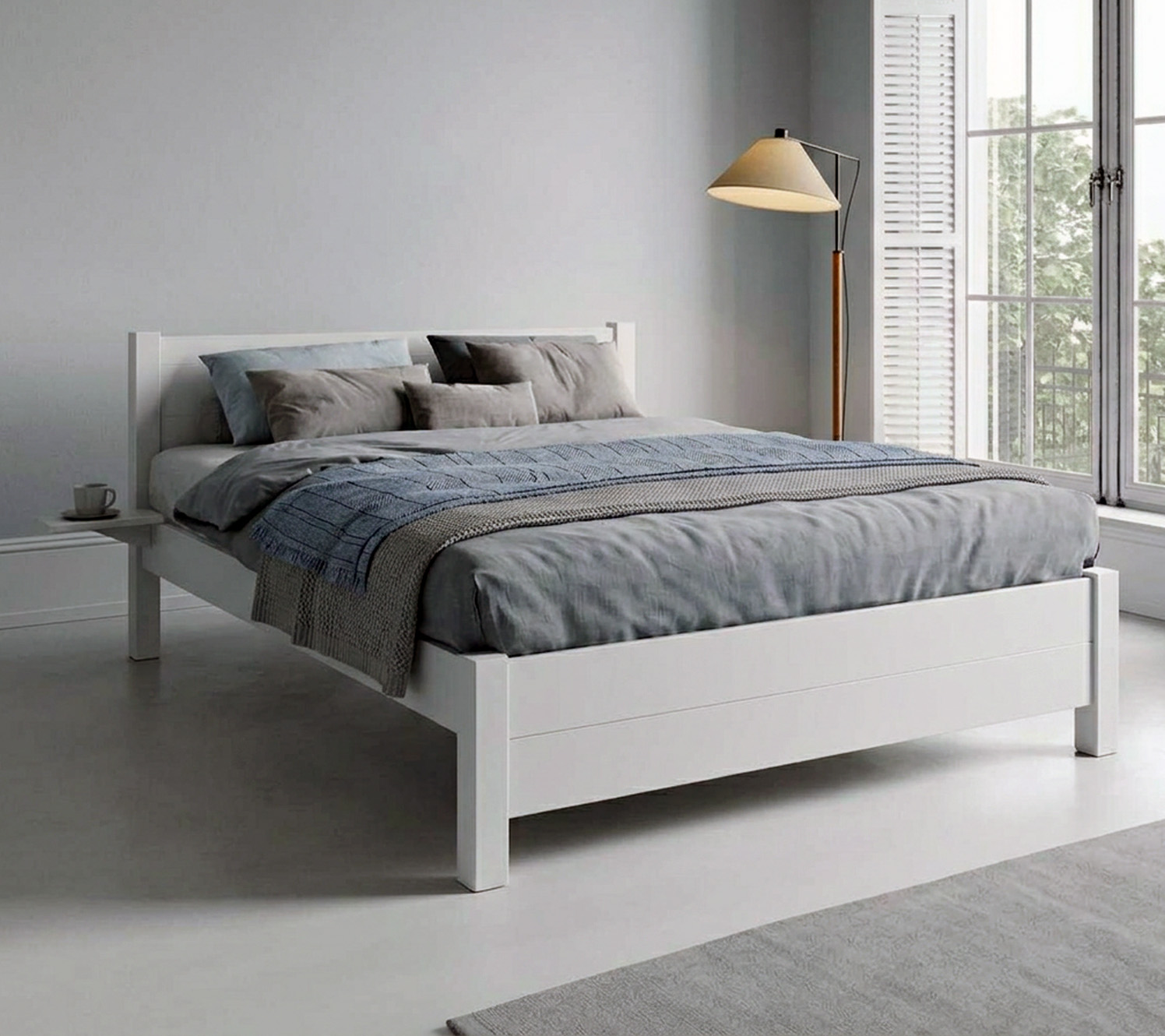 Blue and grey bedrooms tonal differences