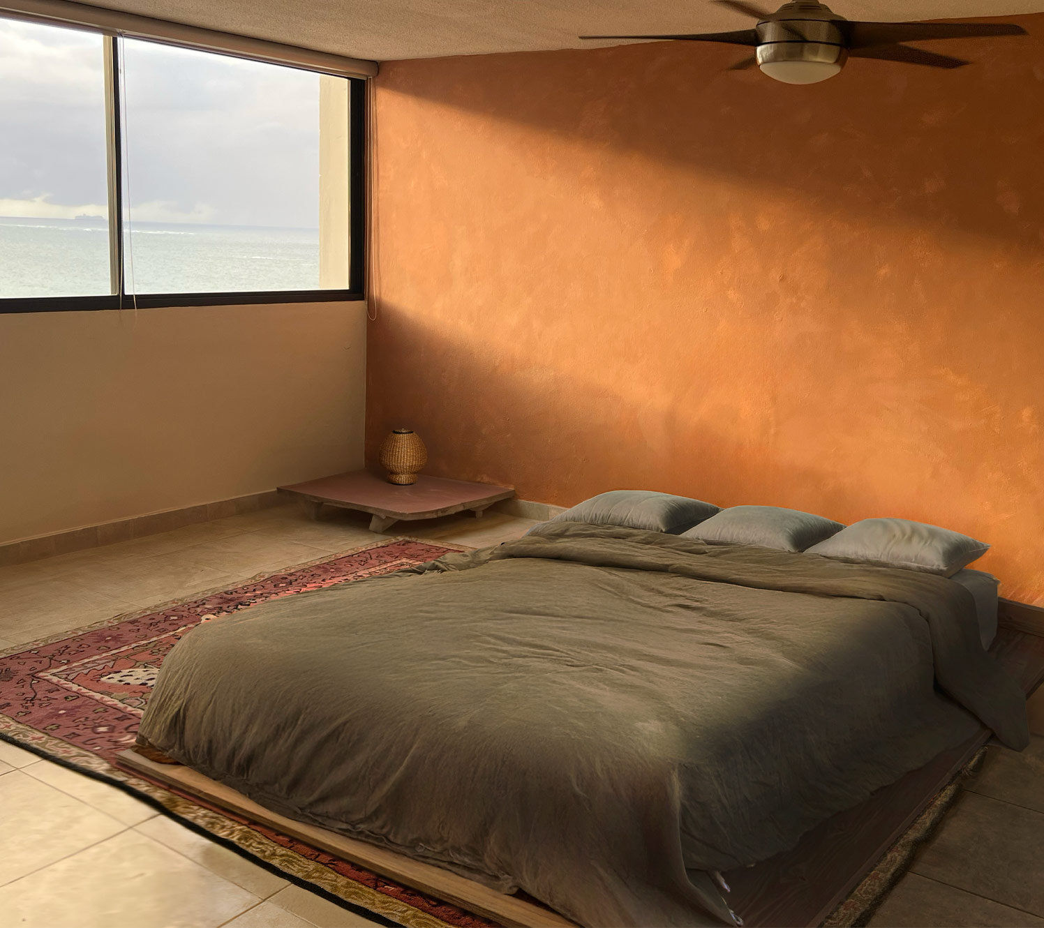 Burnt orange bedroom schemes grounding colour