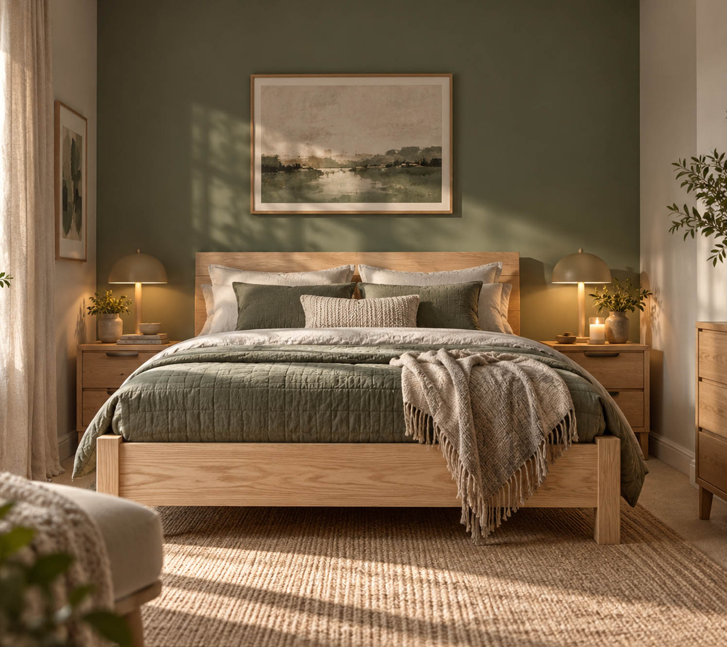 grey green bedroom ideas Small Space, Strong Identity
