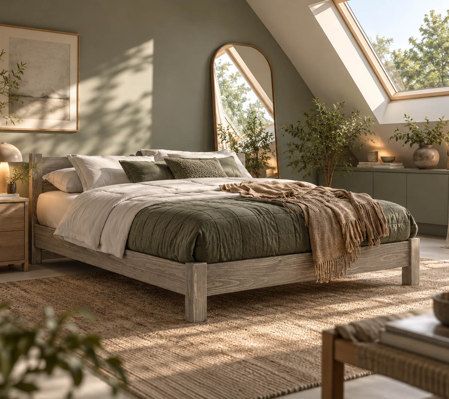 grey and green bedroom decorating ideas natural light