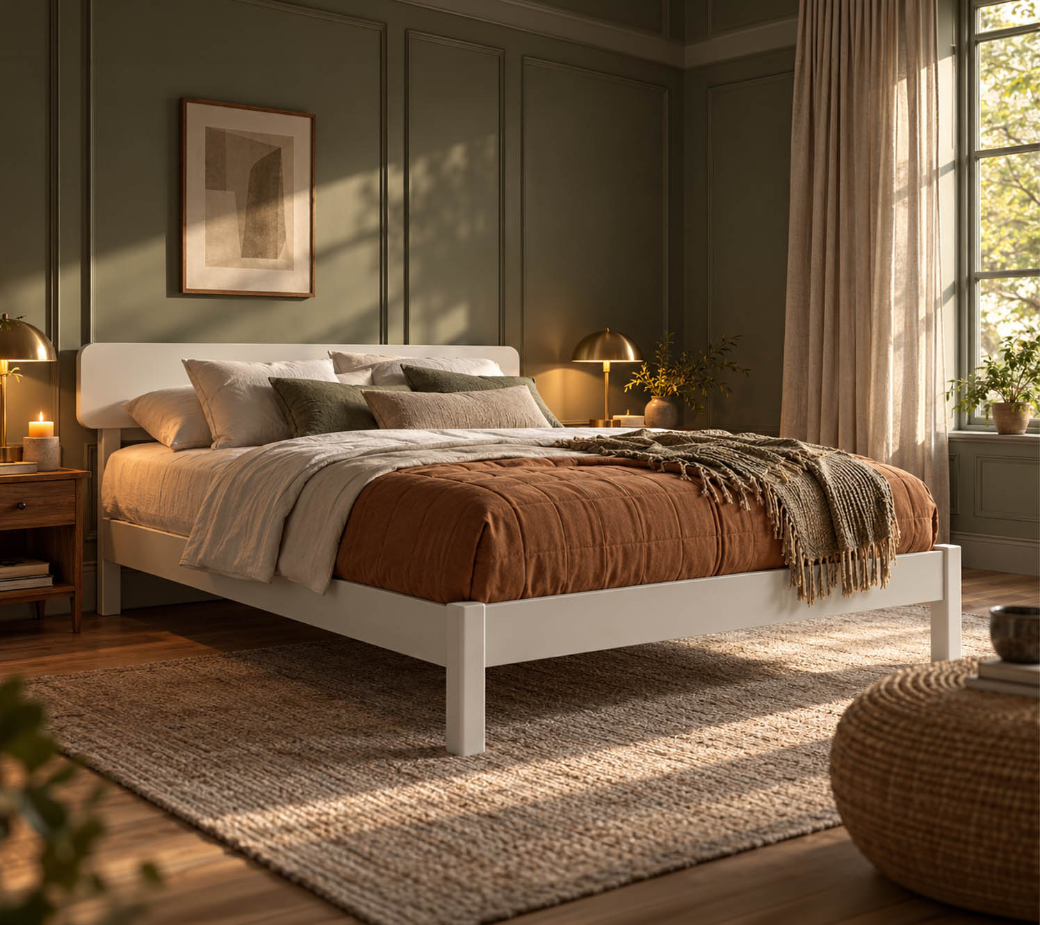 grey green bedroom ideas Architectural Calm